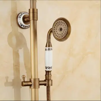 ברונזה עתיקים קלאסית טלפון שנערכה ראש מקלחת 1.5 מ ' נירוסטה מקלחת צנרת צינור פליז מקלחת הולדר